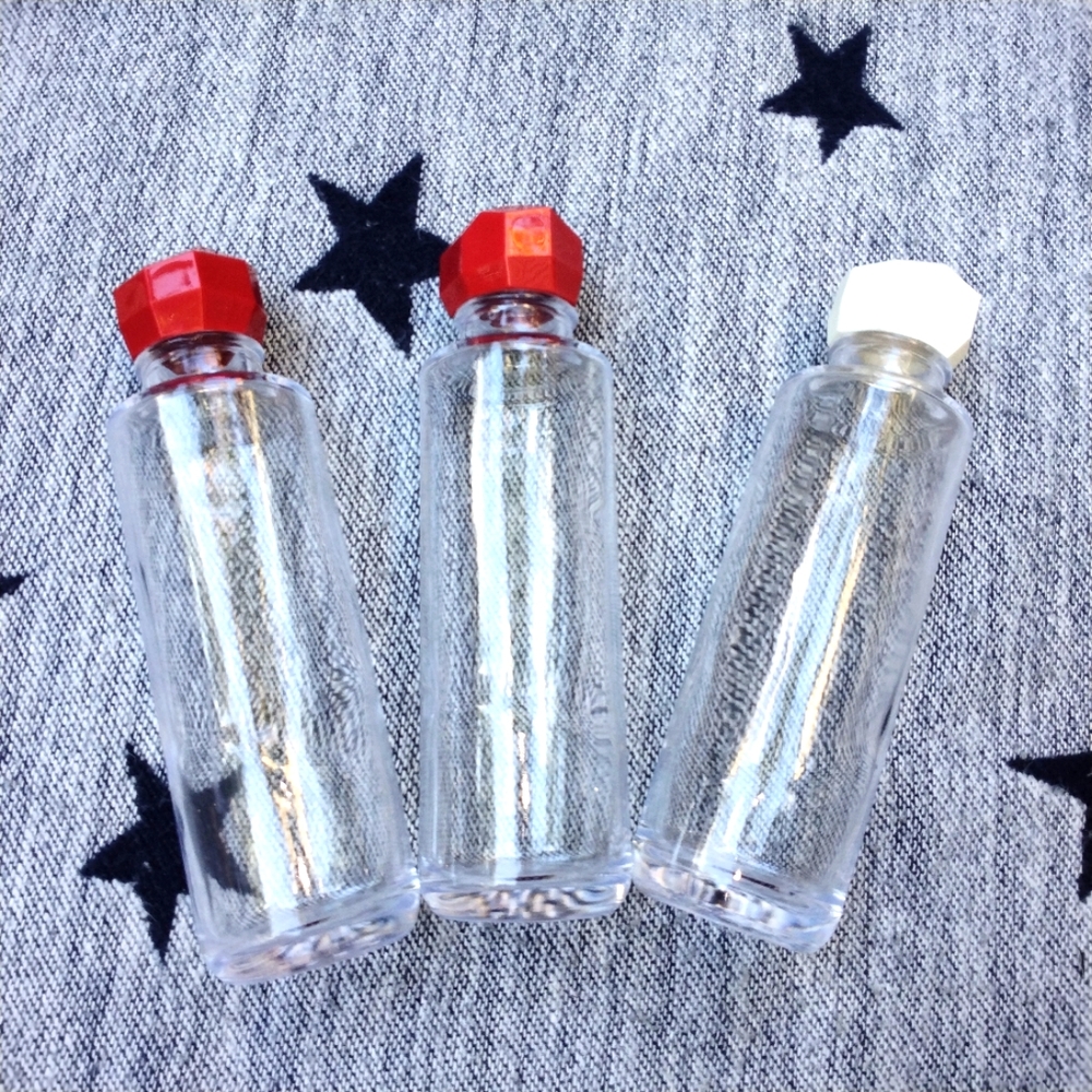 SLIM EMPTY BOTTLE w/ FACETED CAP - CLEAN MULTIPURPOSE - LOT OF THREE.